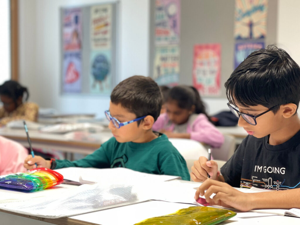 Pupils working in a Pillai Tutors class